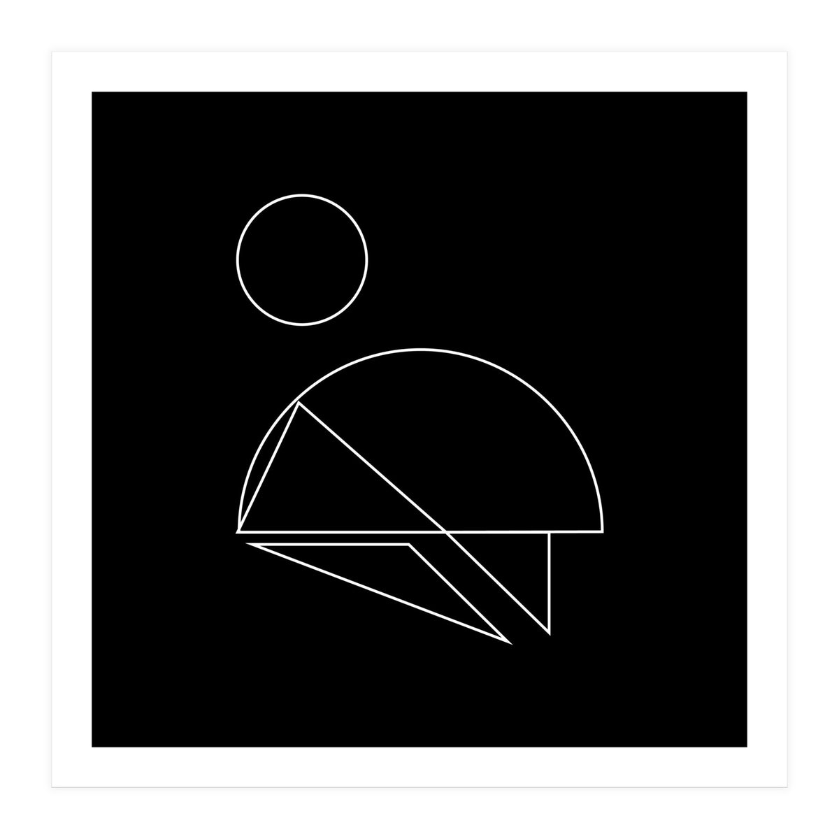 Mountain climber | minimal geometric (Print Only)