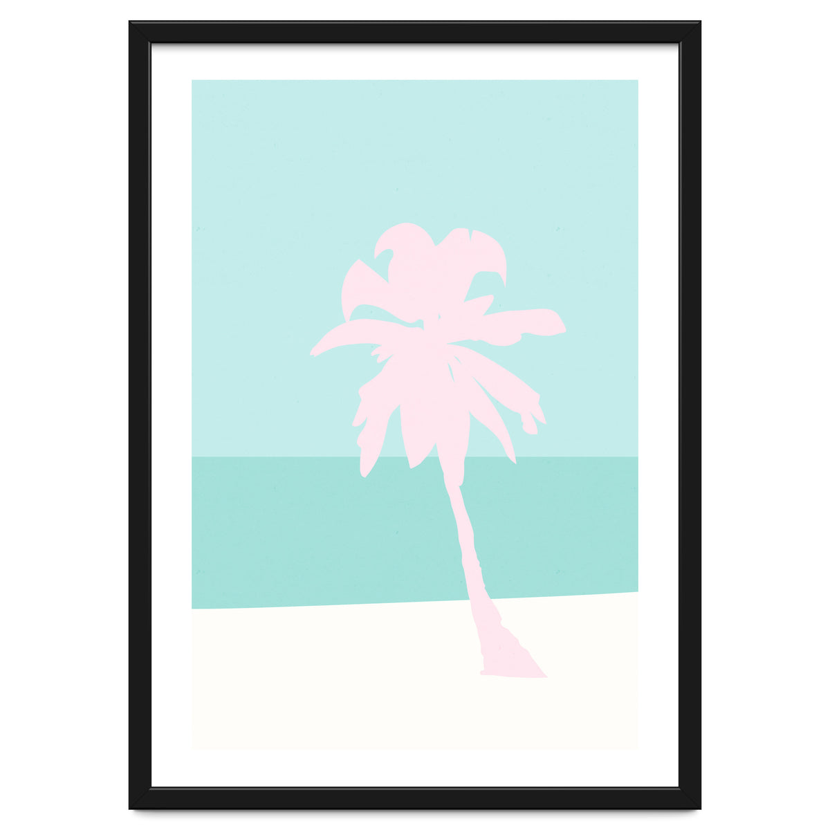 Minimal Palm Tree - Turquoise Coast