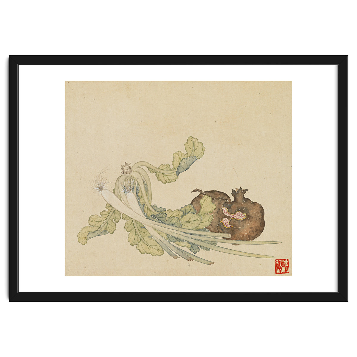 Wang Chengyu ~flowers, Vegetables, Pomegranates, Onions, Chinese Cabbage, Vegetables