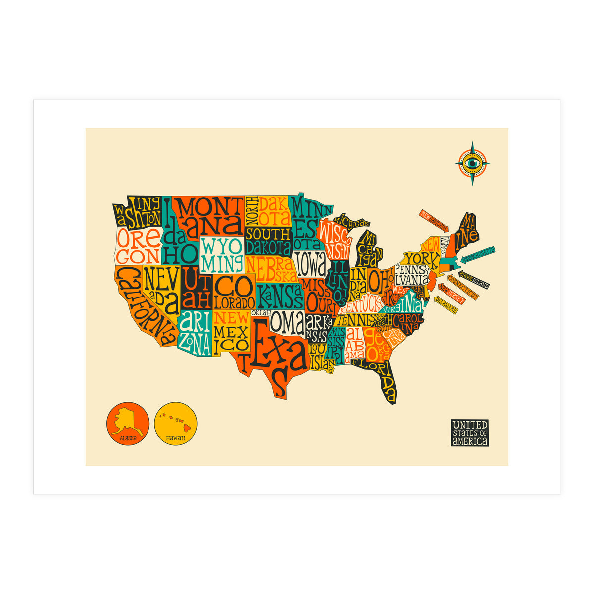 UNITED STATES MAP (Print Only)