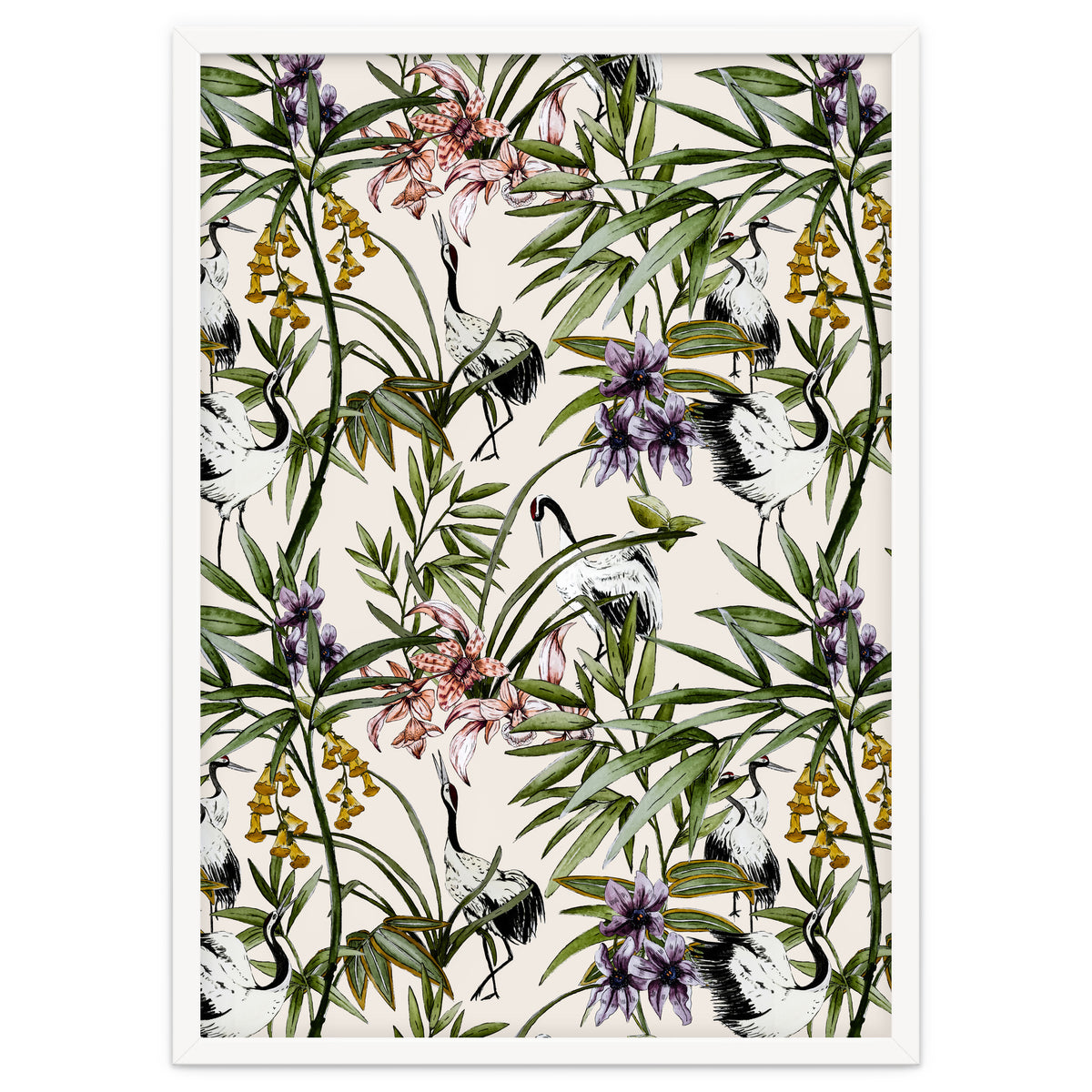 Asian crane pattern - 02