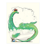 Loch Ness Monster in the Bath, Funny Bathroom Humour (Print Only) thumbnail