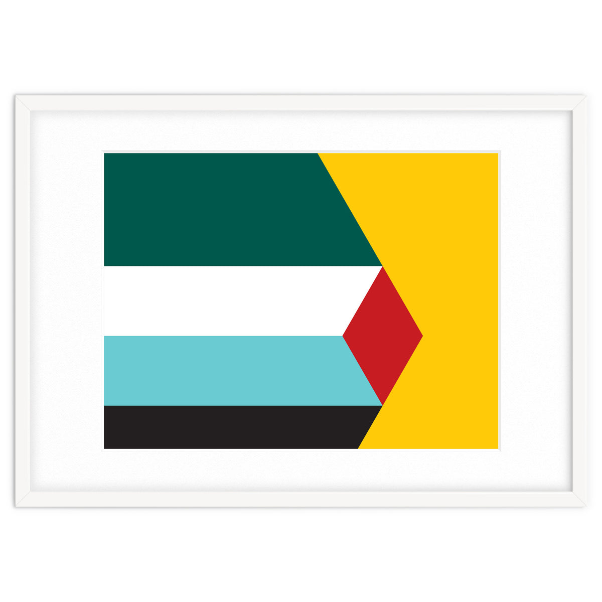 Geometric Shapes No. 43 - yellow & green