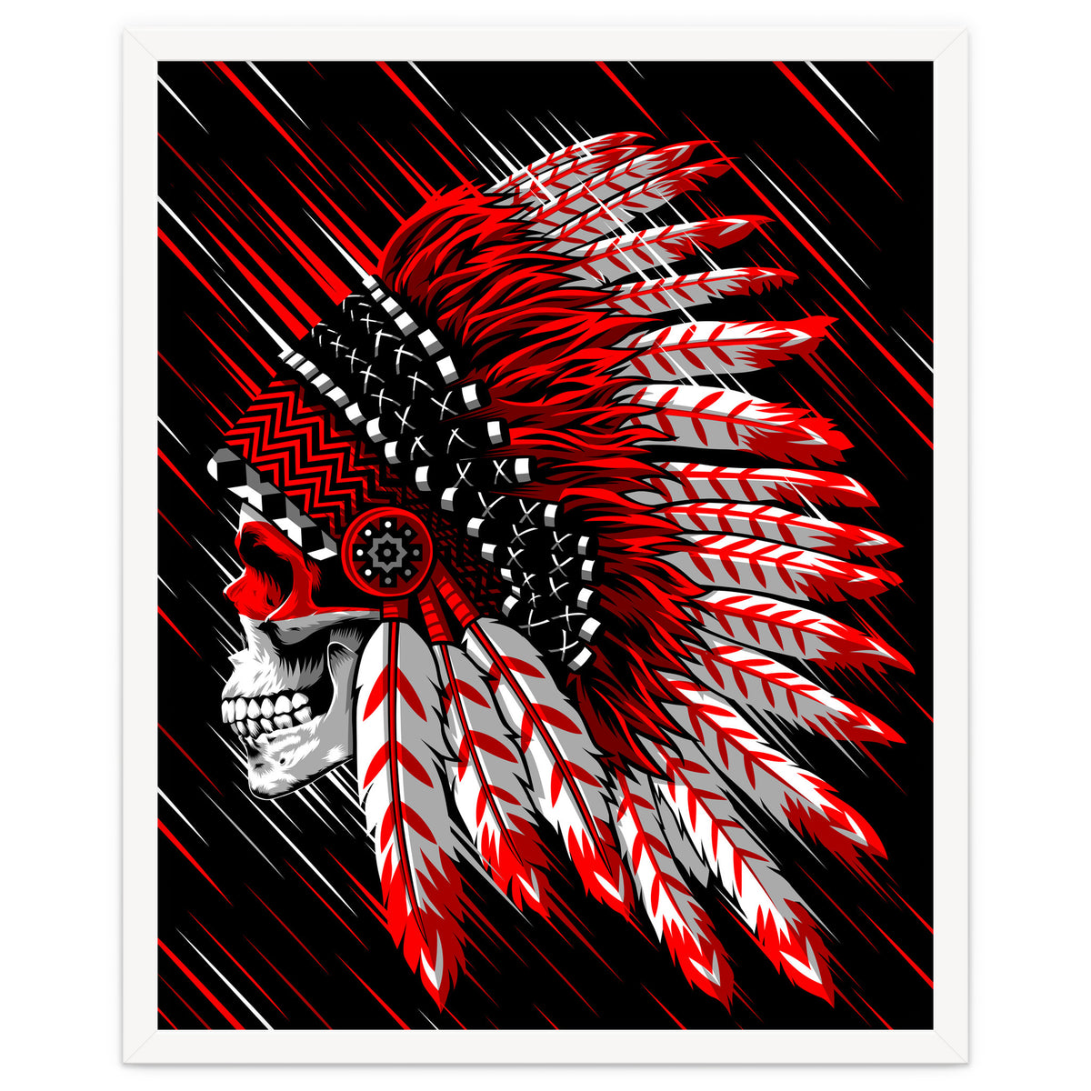 Skull indian chief