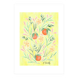 Wild Orange Floral | Yellow (Print Only) thumbnail