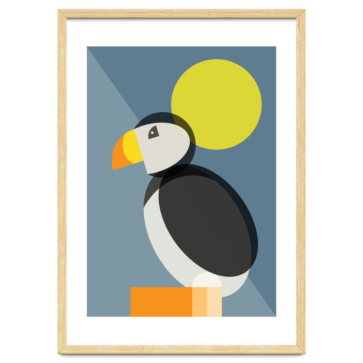 Mid Century Geometric Puffin