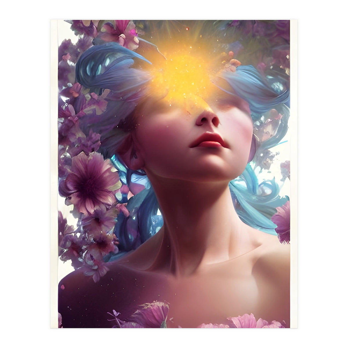 Vicky's Head In The Floral Clouds (Print Only)