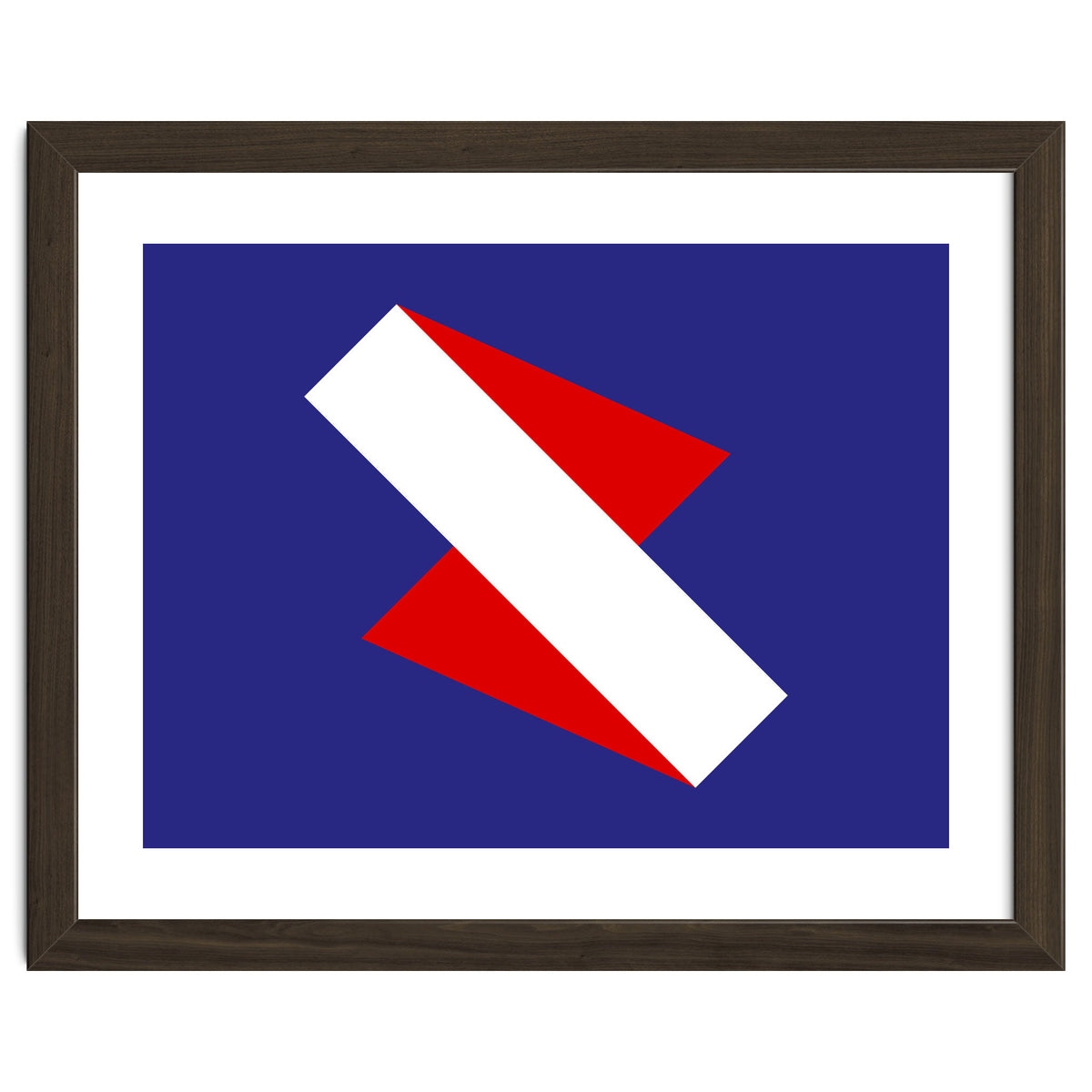 Geometric Shapes No. 68 - red & royal blue