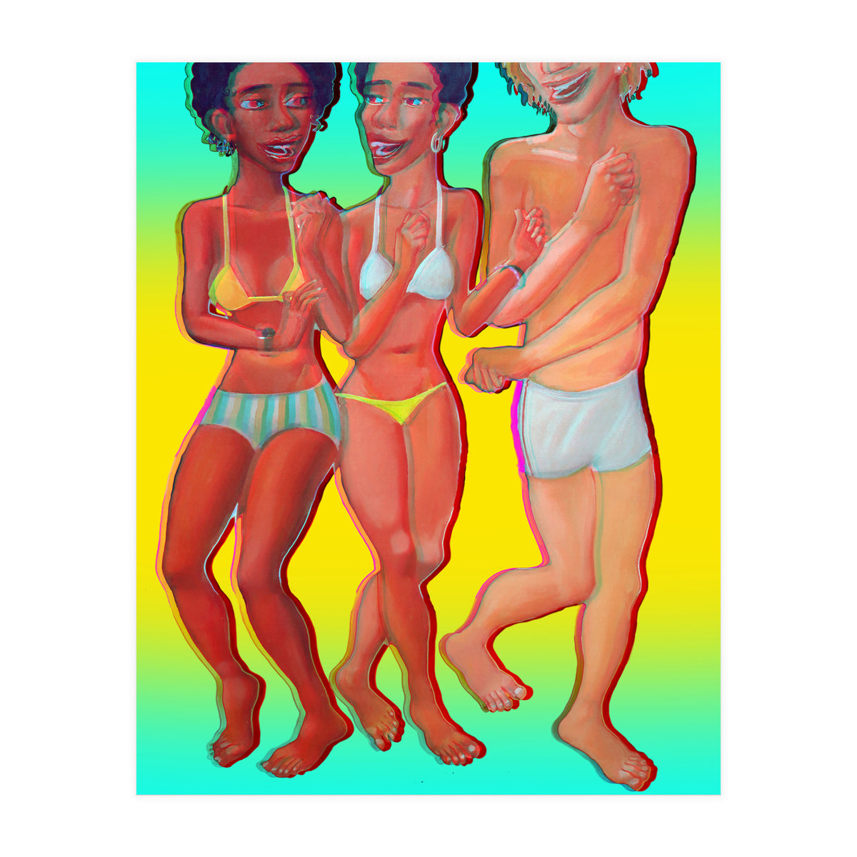 Bailando En La Playa 12 3d 2 (Print Only)