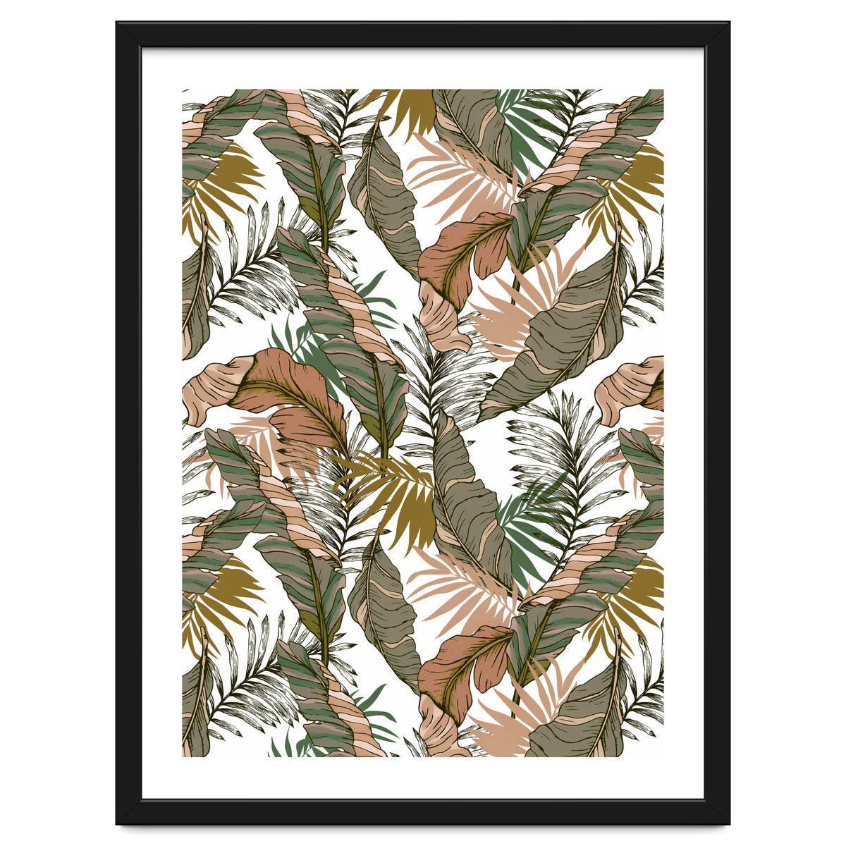 Drawing of wild tropical jungle I