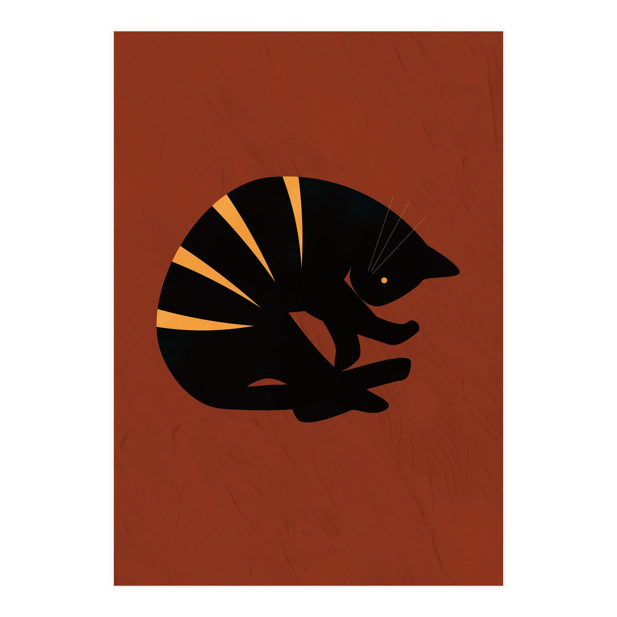 Black Cat Modern Terracotta (Print Only)
