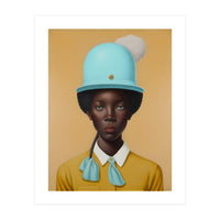 Girl in Hat Portrait Painting (Print Only)