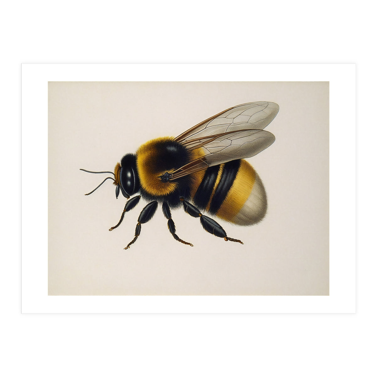 Bumblebee Vintage Illustration (Print Only)