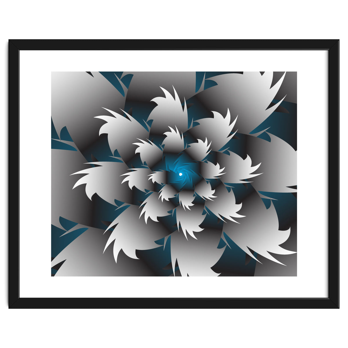 Seamless Blue 3D Floral