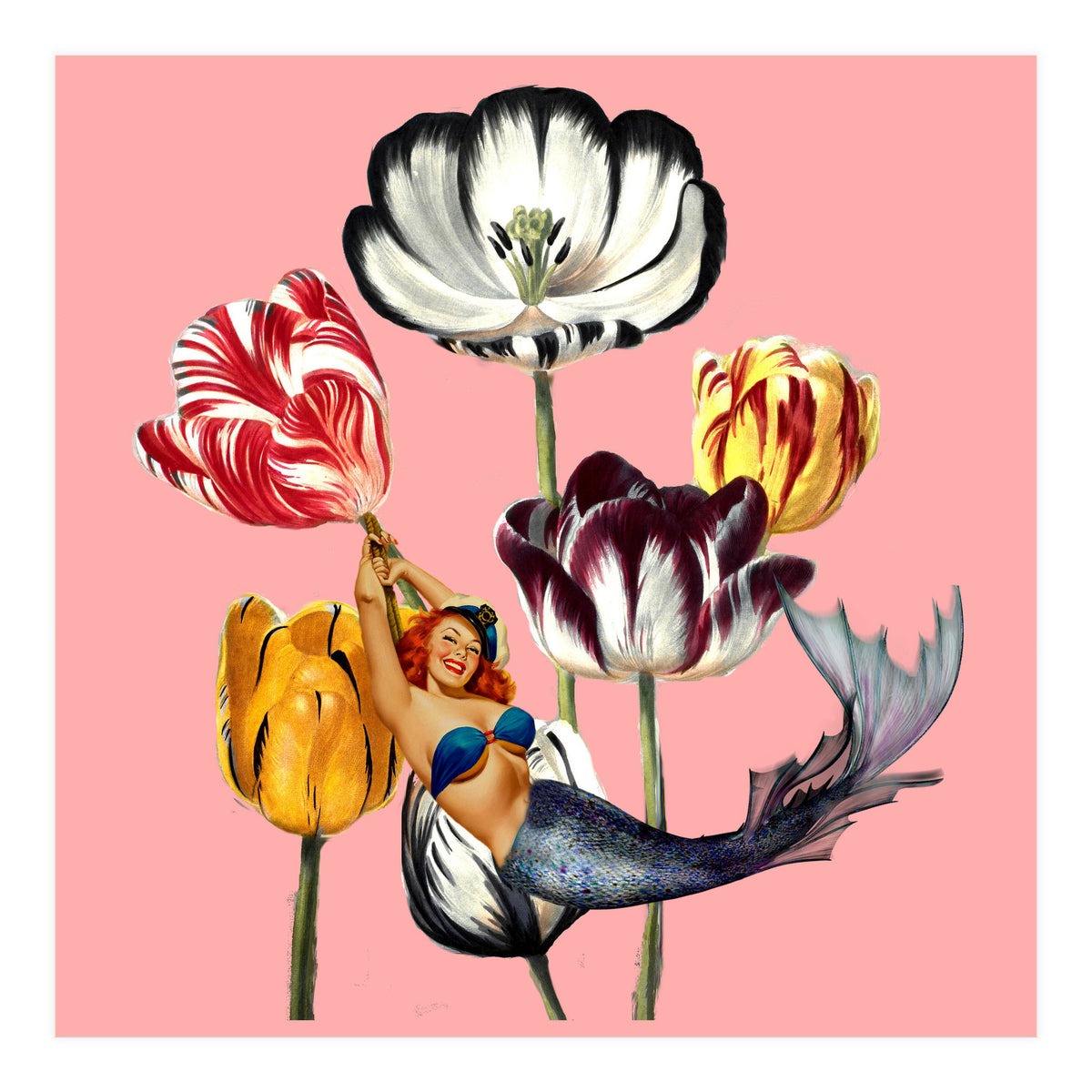 Mermaid On Earth Pink (Print Only)