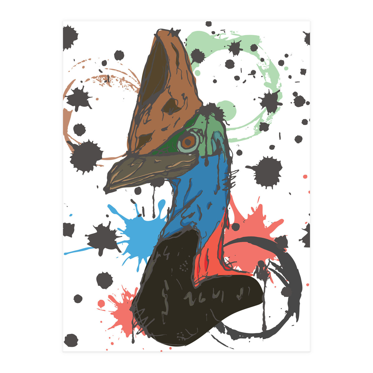 Cassowary Bird Sketch (Print Only)