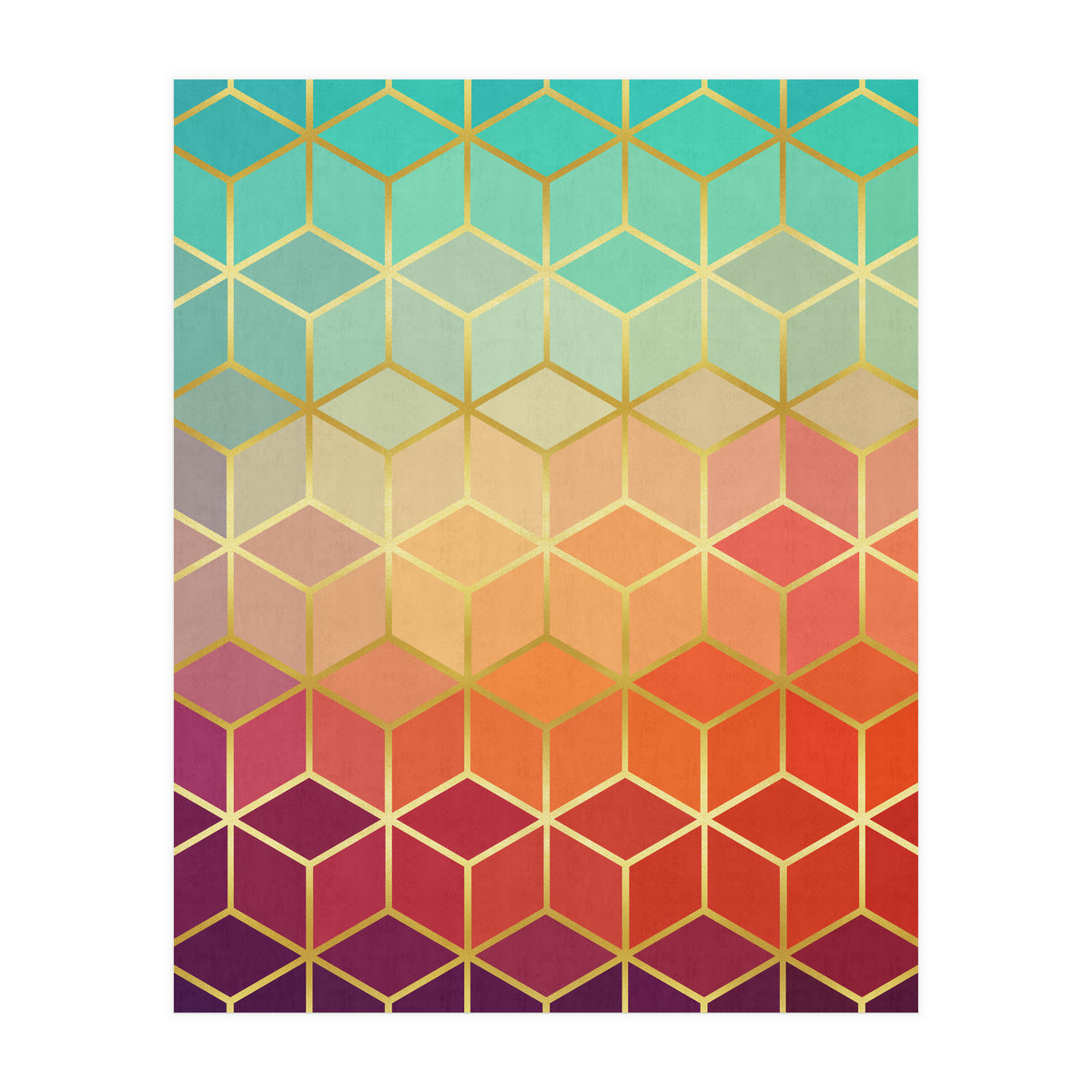 Colorful and golden pattern II (Print Only)