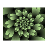 Green Floral Satin  (Print Only) thumbnail