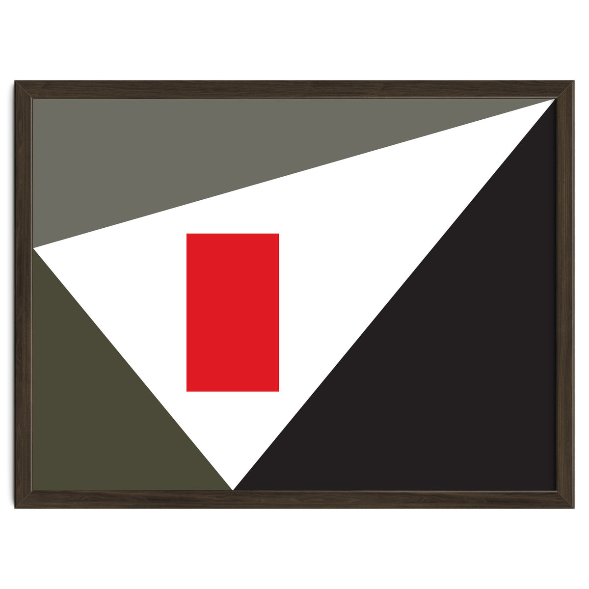 Geometric Shapes No. 86 - grey & red