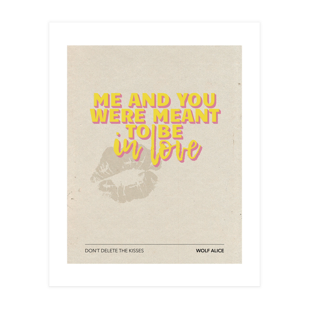 Wolf Alice - Don't Delete The Kisses (Print Only)