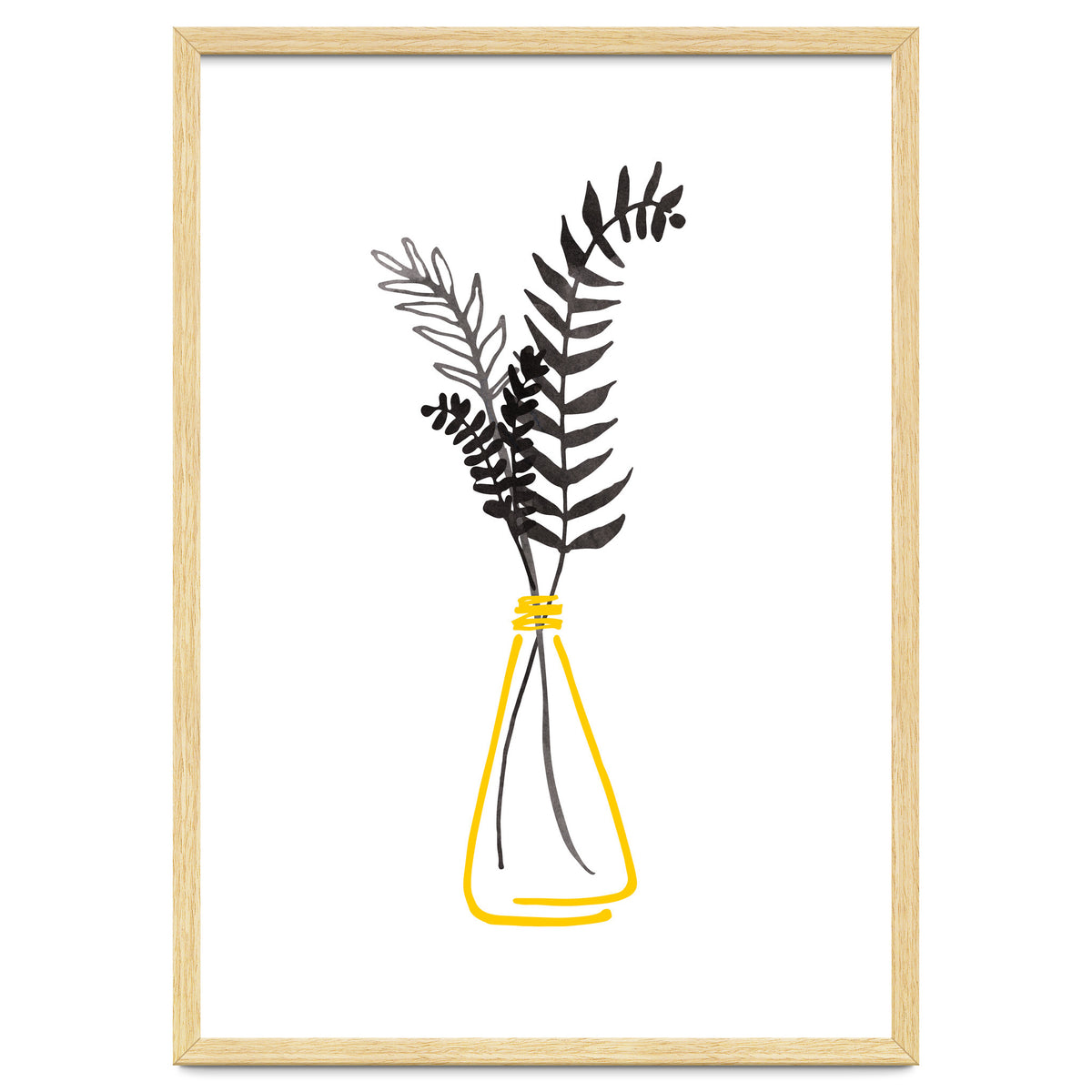 Black Watercolor Bouquet