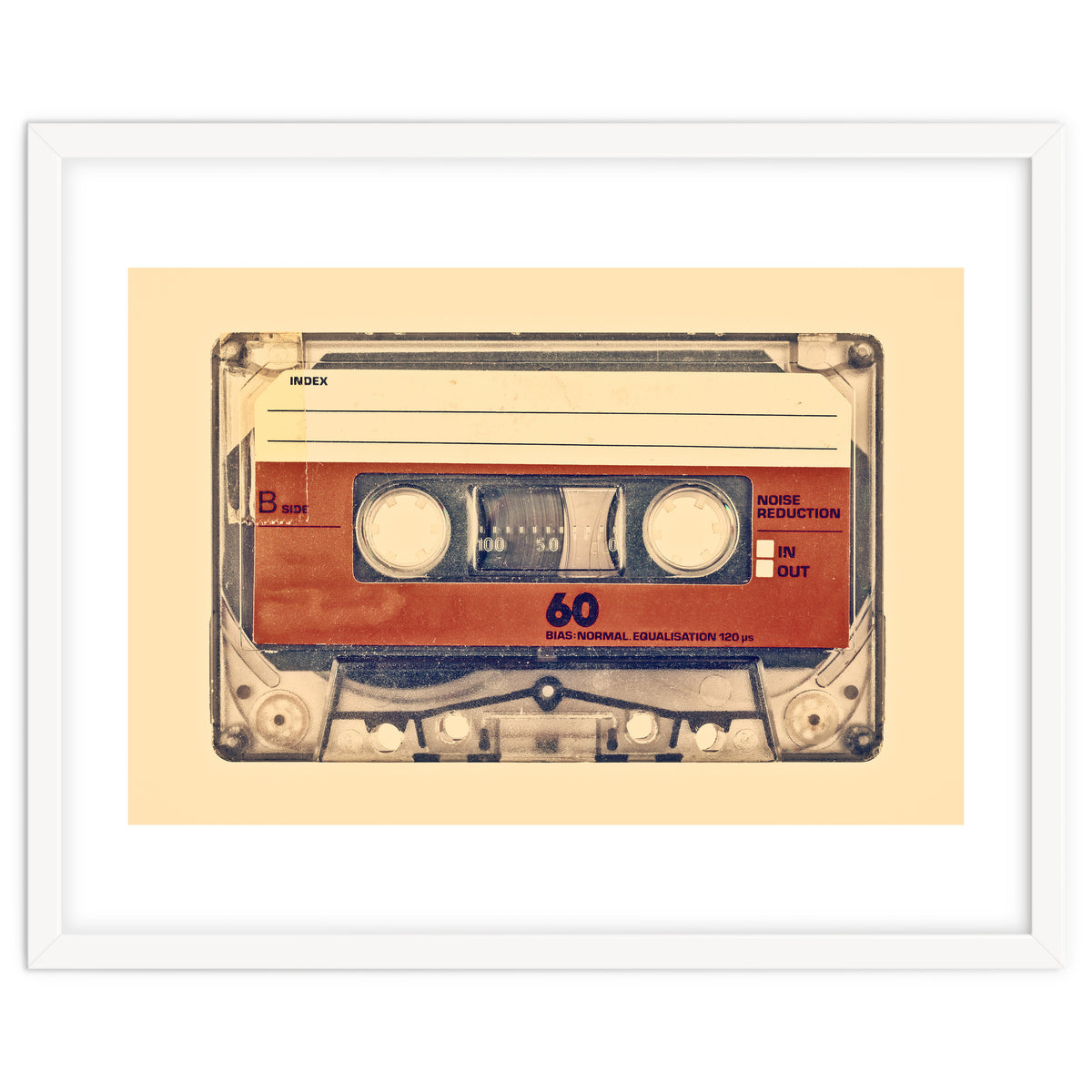 The retro audio compact cassette