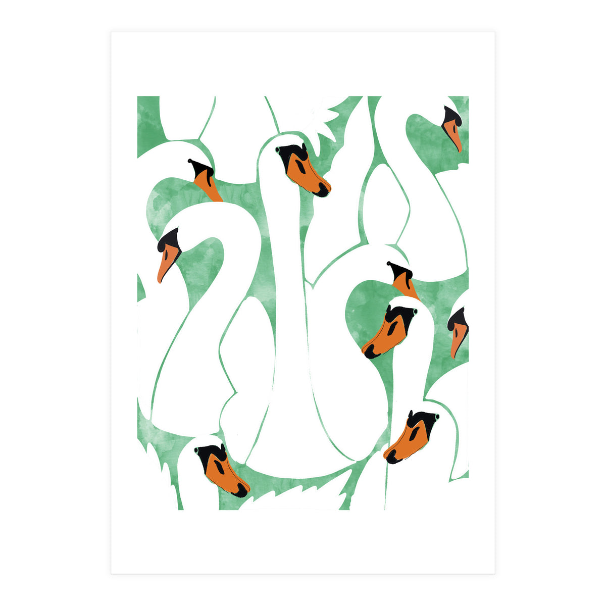 White Calm Was Born Into A Swan (Print Only)