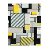 Random Concrete Pattern - Yellow, Blue, Grey (Print Only) thumbnail