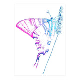 Swallowtail On Grass in Pinquoise (Print Only) thumbnail