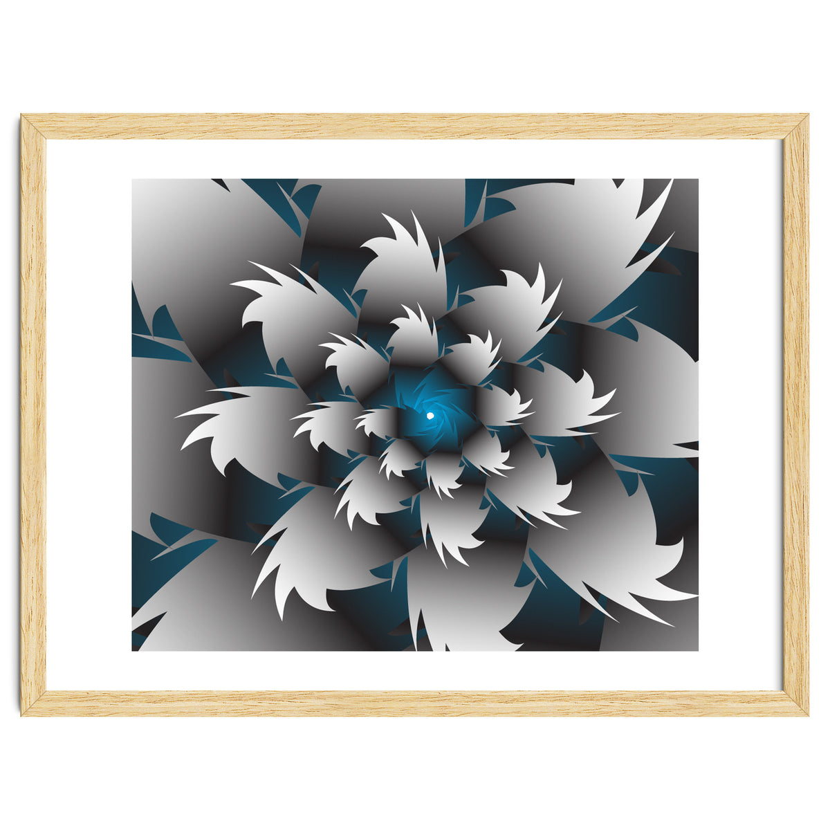 Seamless Blue 3D Floral