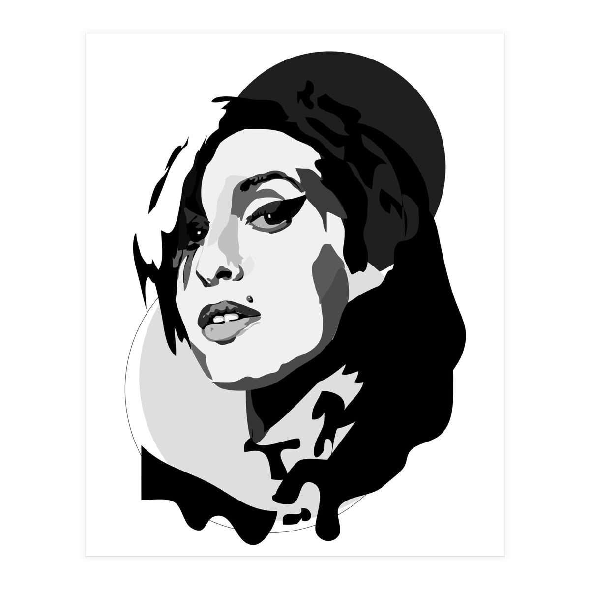 Amy Winehouse Close Up (Print Only)
