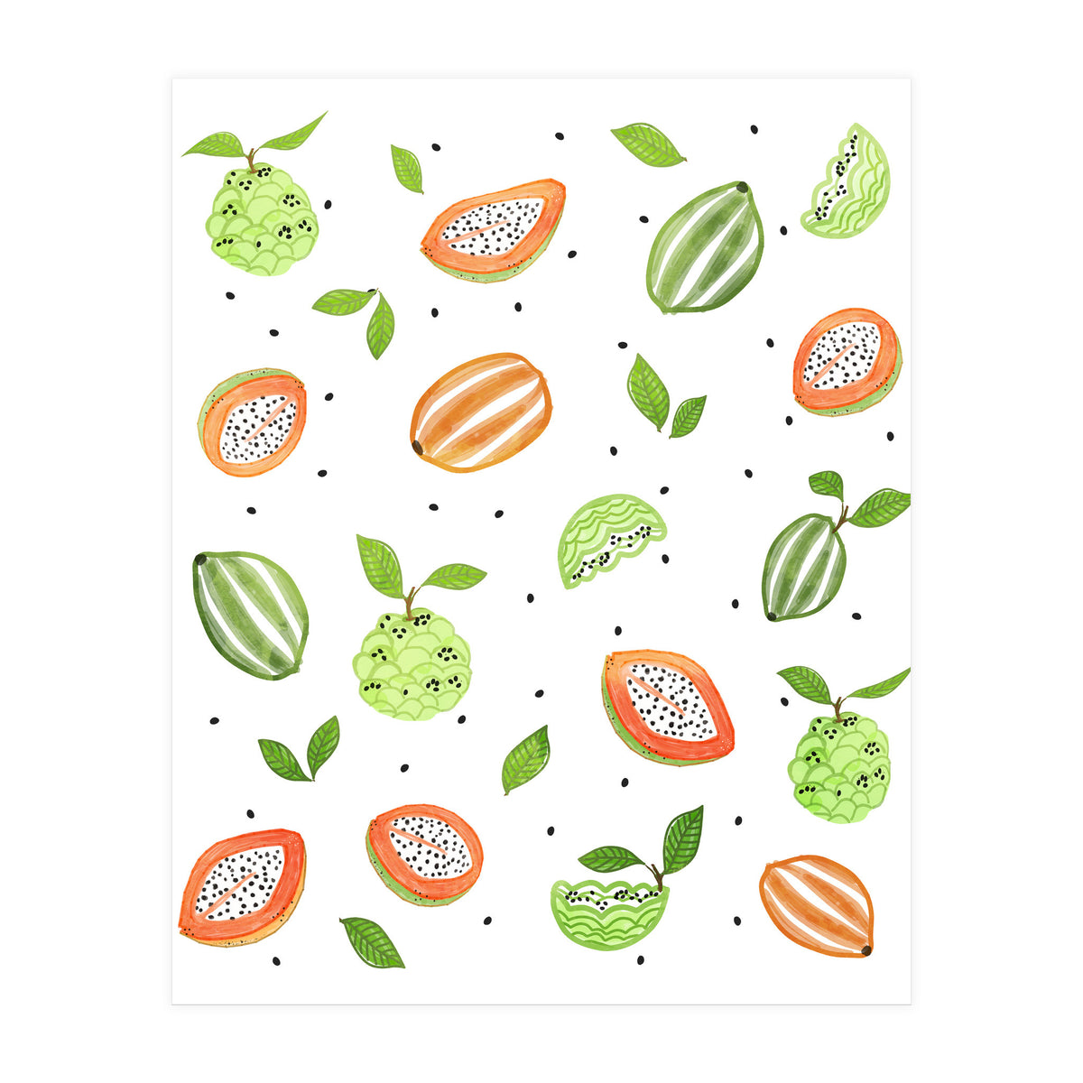 Papaya & Custard Apple (Print Only)