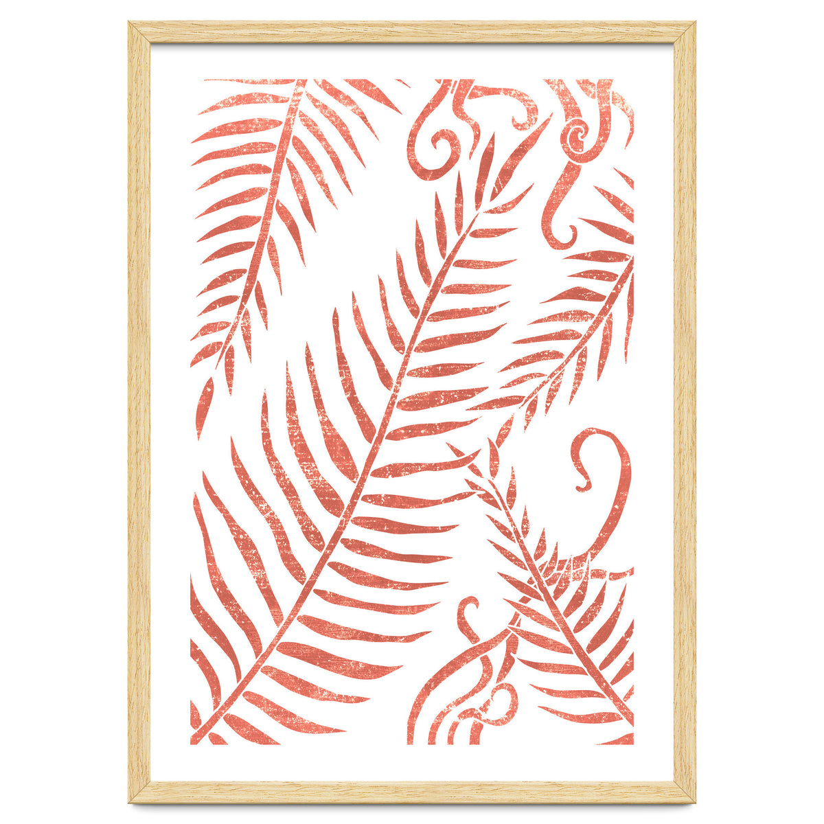 Abstract Terracotta Leaves 2 - Burnt Orange