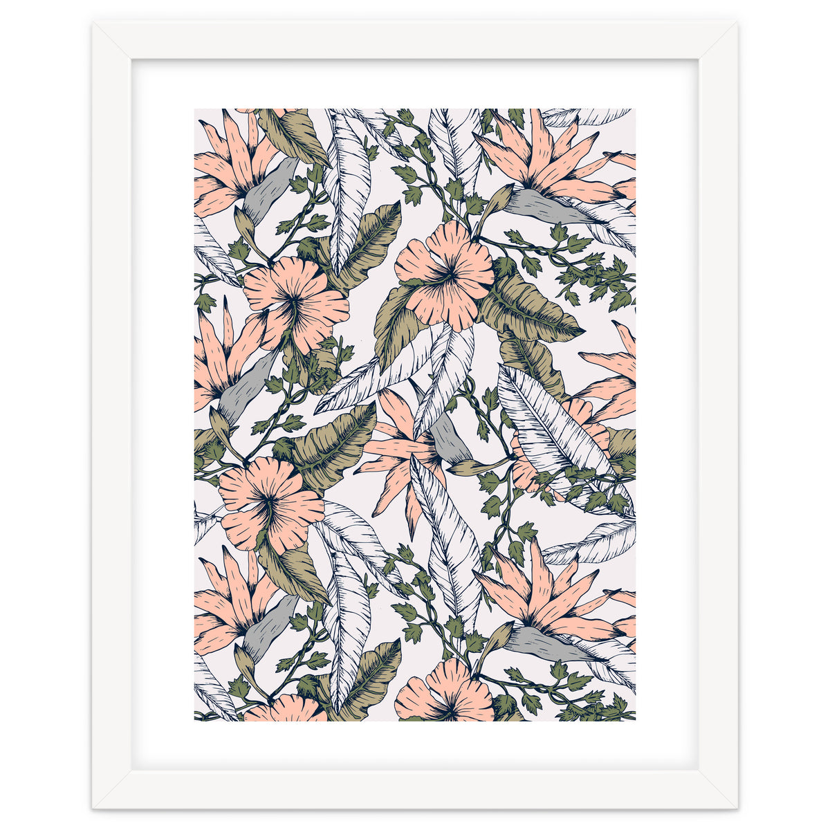 Tropical pattern pastel