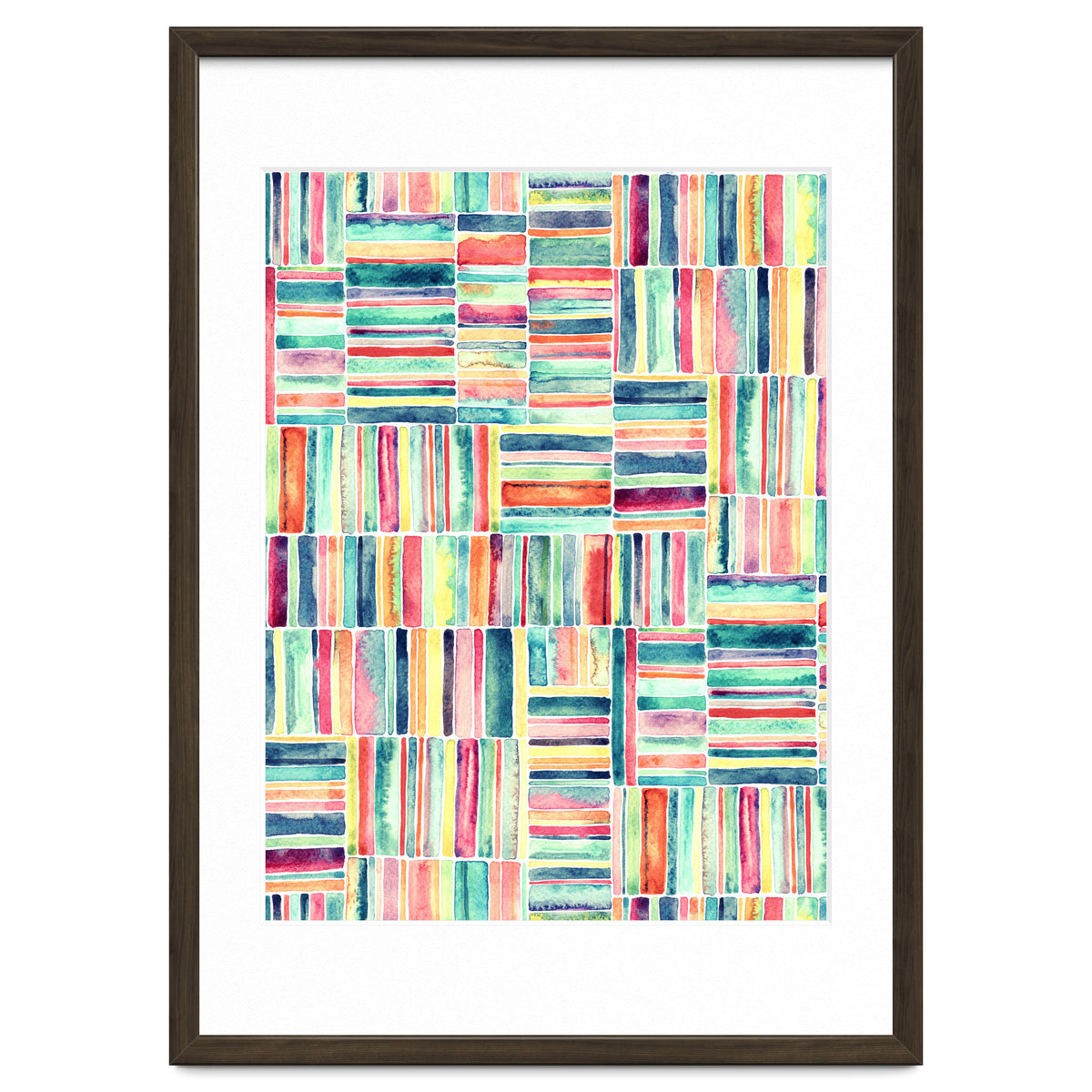 Retro Beach Chair Pastel Watercolor Stripes