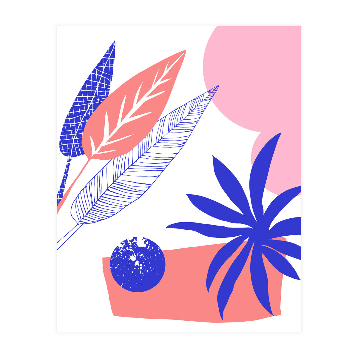 Blue And Pink (Print Only)