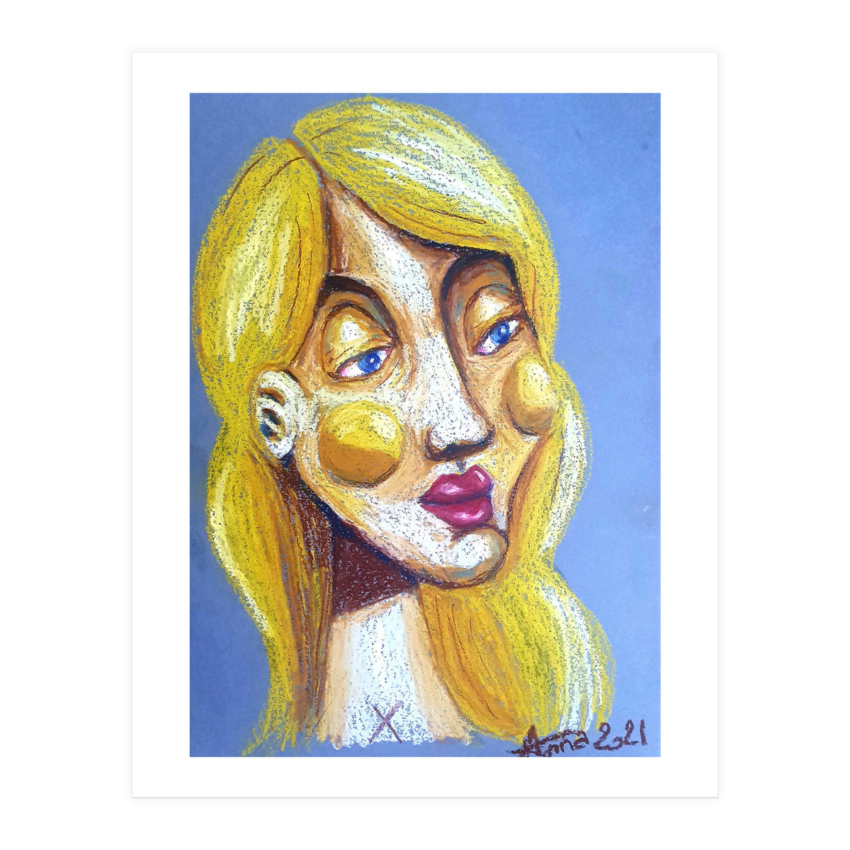 Blond Girl looking left (Print Only)