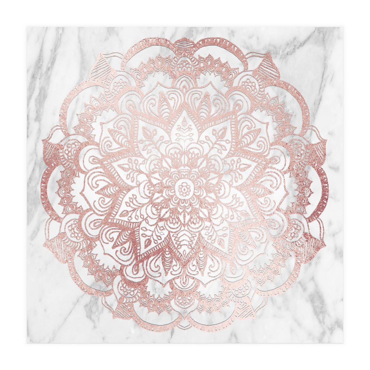 Rose Gold Mandala Star (Print Only)