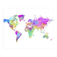 Colorful Watercolor Map (Print Only)
