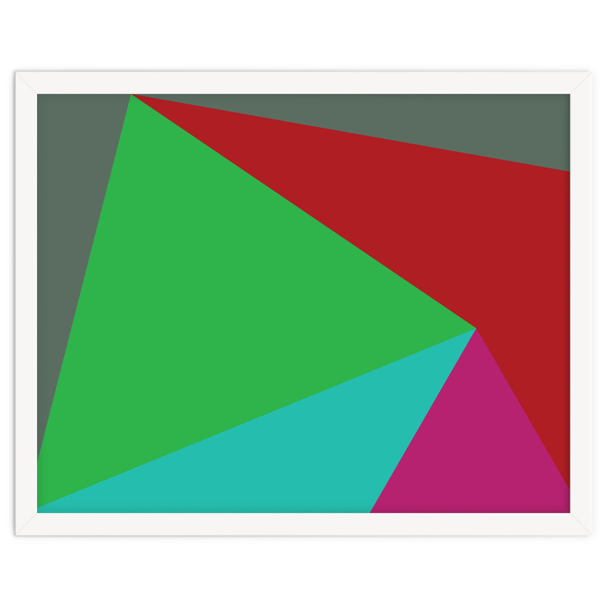Geometric Shapes No. 19 -  green, magenta & blue
