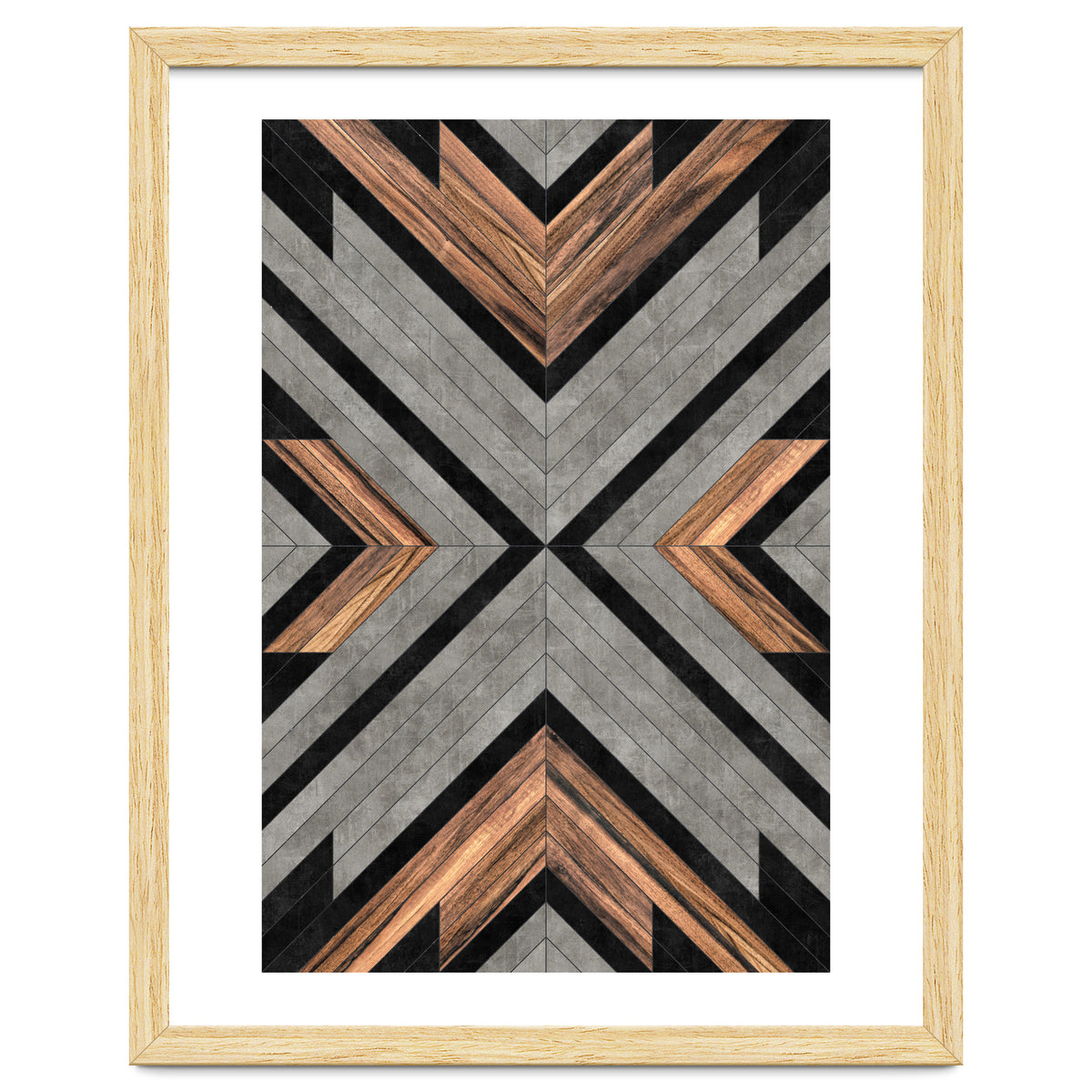 Urban Tribal Pattern No.2 - Concrete and Wood
