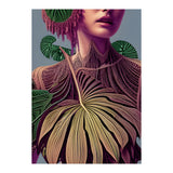 Woman in Monstera Deliciosa Leaves (Print Only) thumbnail
