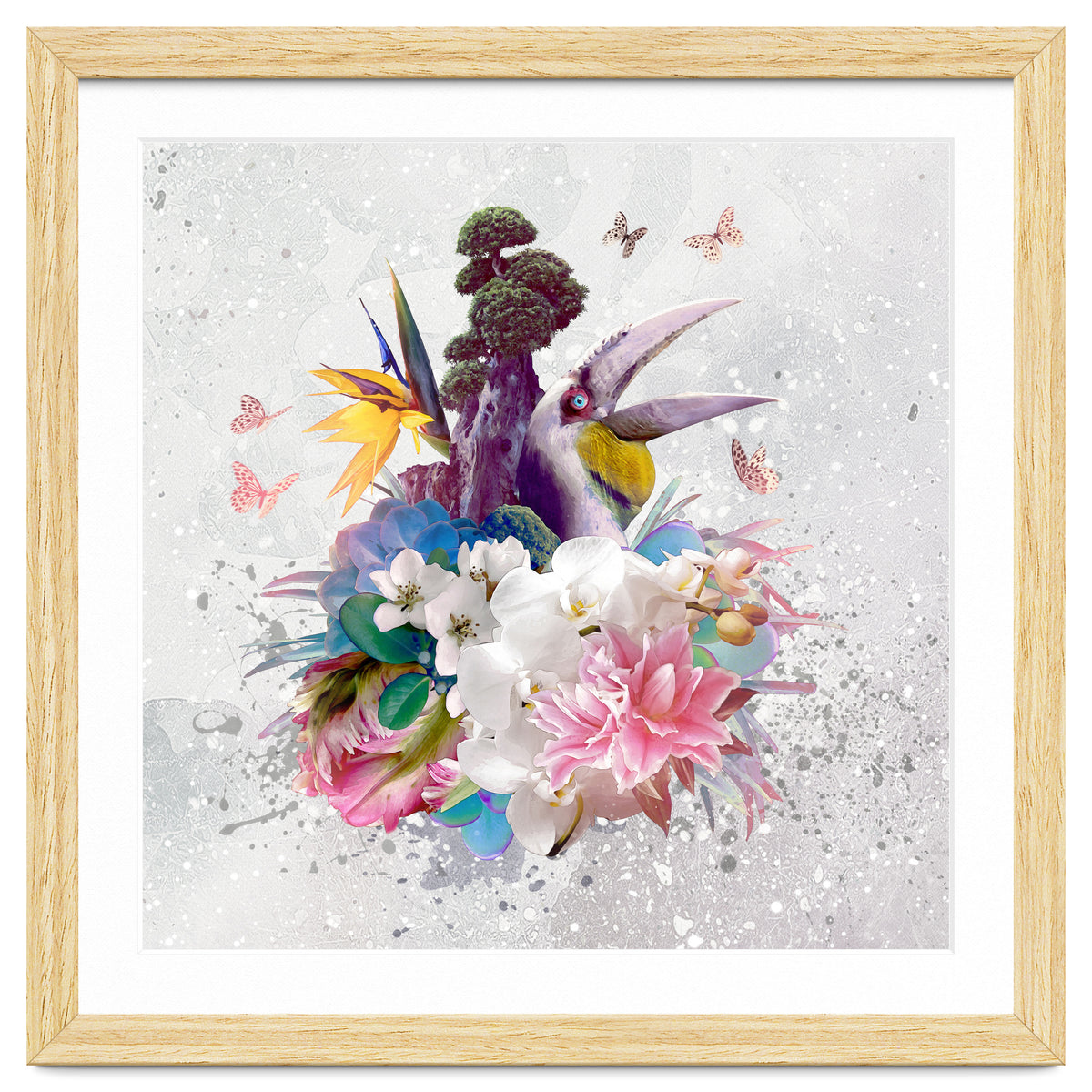 Floral Hornbill Grey