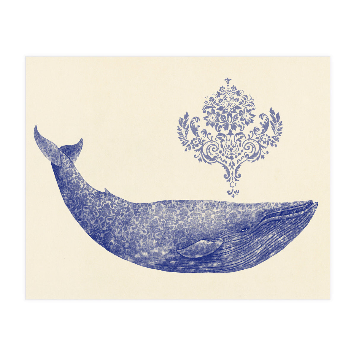 Damask Whale (Print Only)