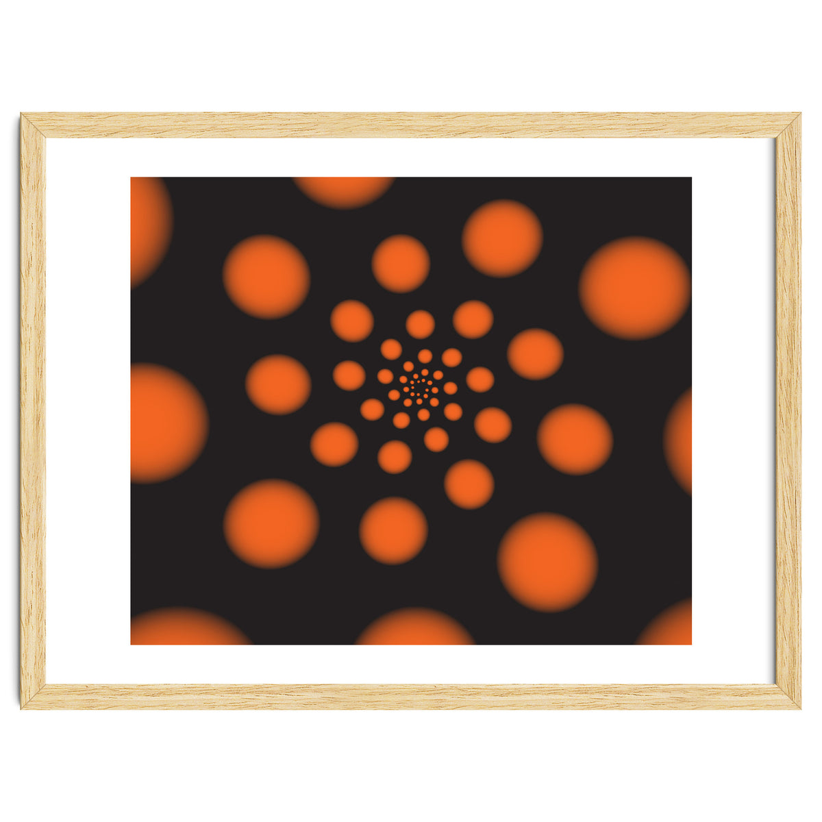 Orange Spiral Dots