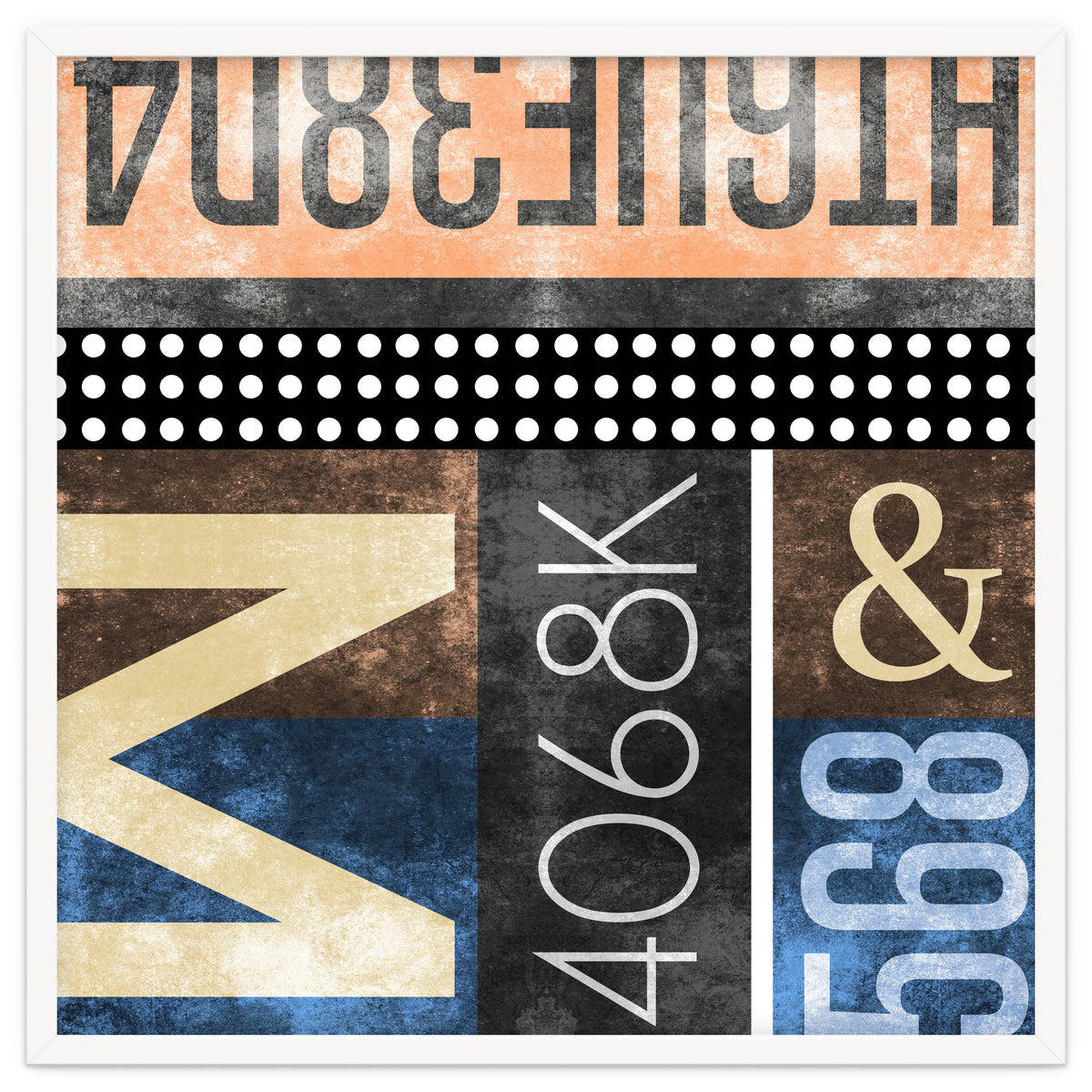 Typographic Industrial Abstract - M