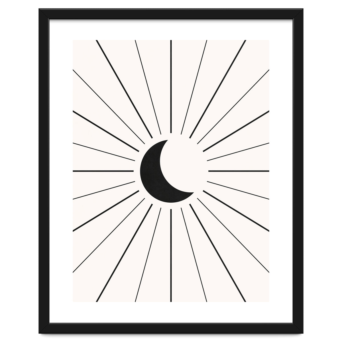 MOON IN LINES - BLACK