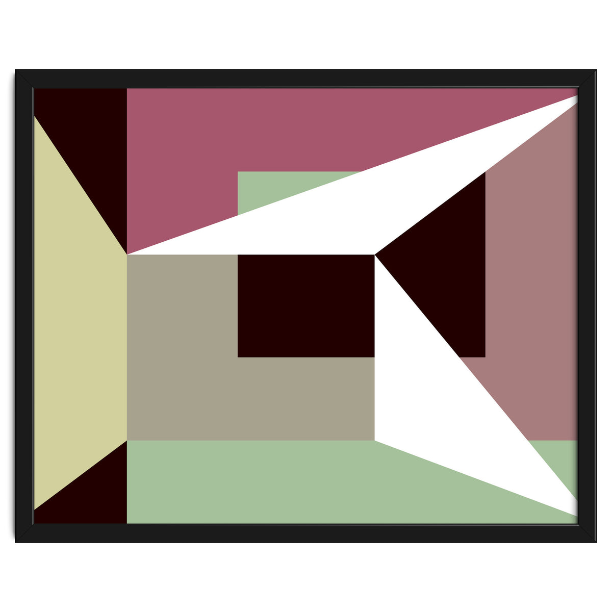 Geometric Shapes No. 26 - green & purple