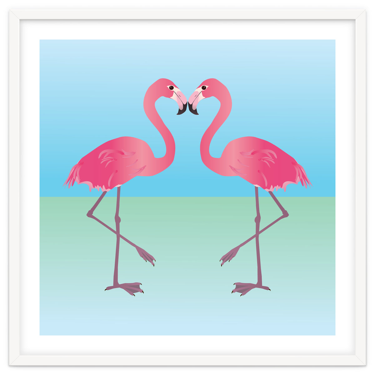 Two Pink flamingo's