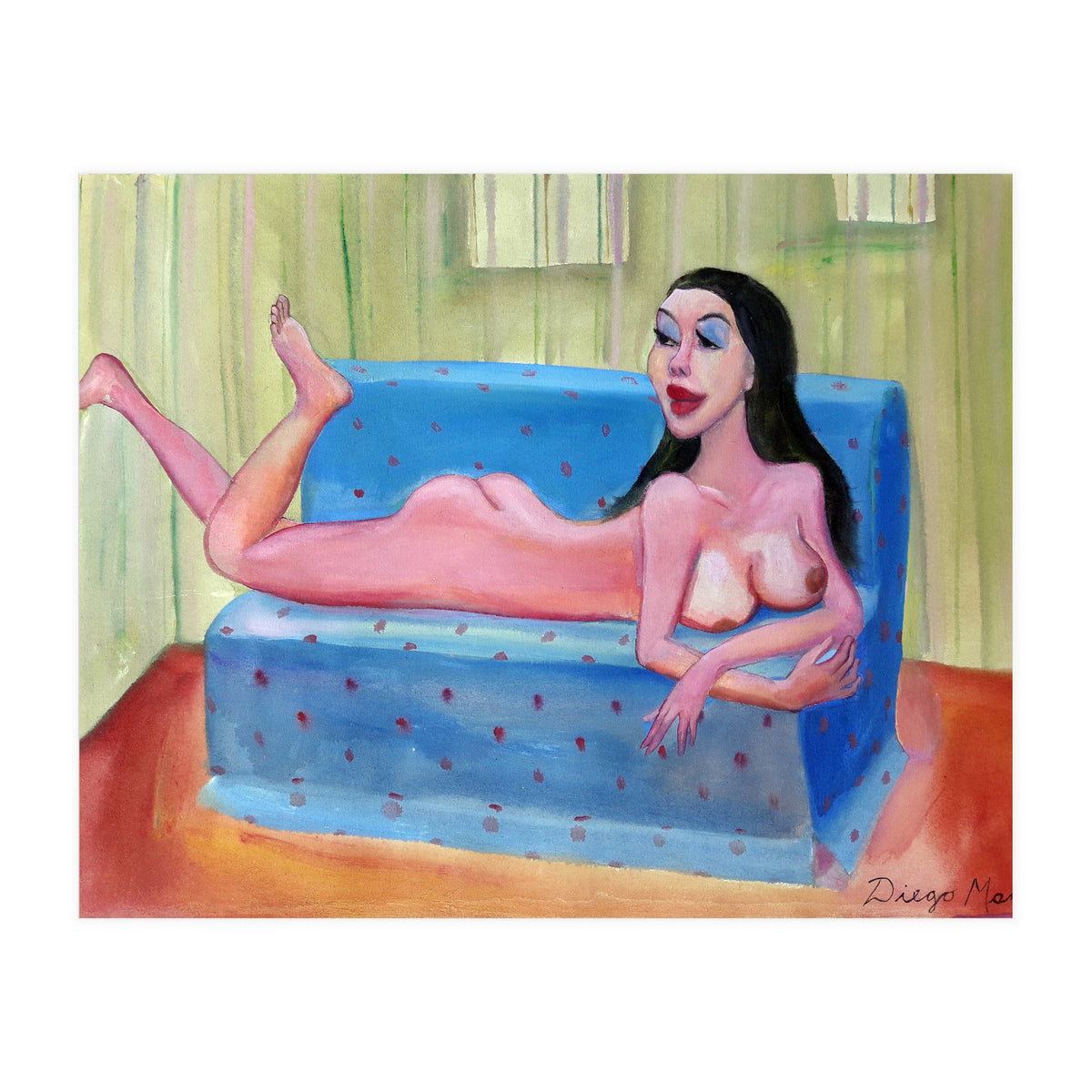 Chica En El Sofa (Print Only)